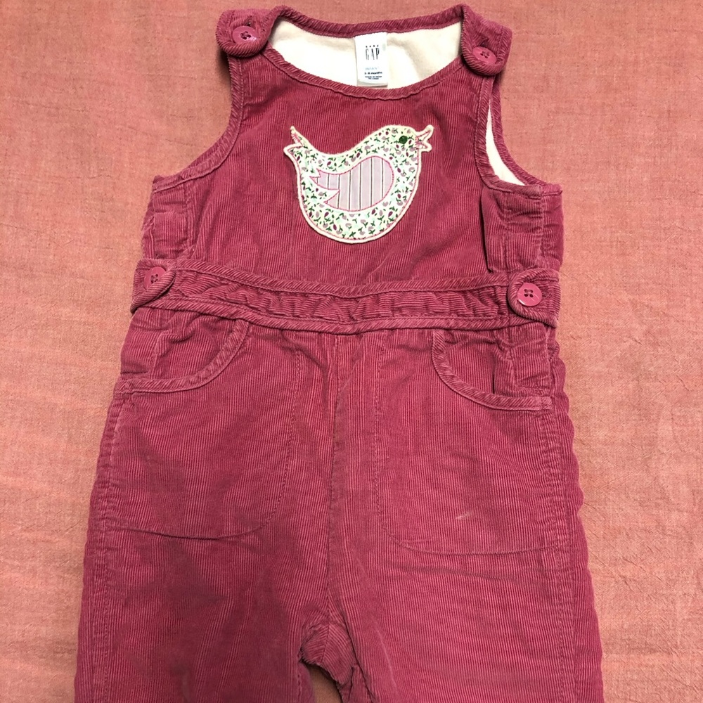 Baby Gap lined corduroy overalls